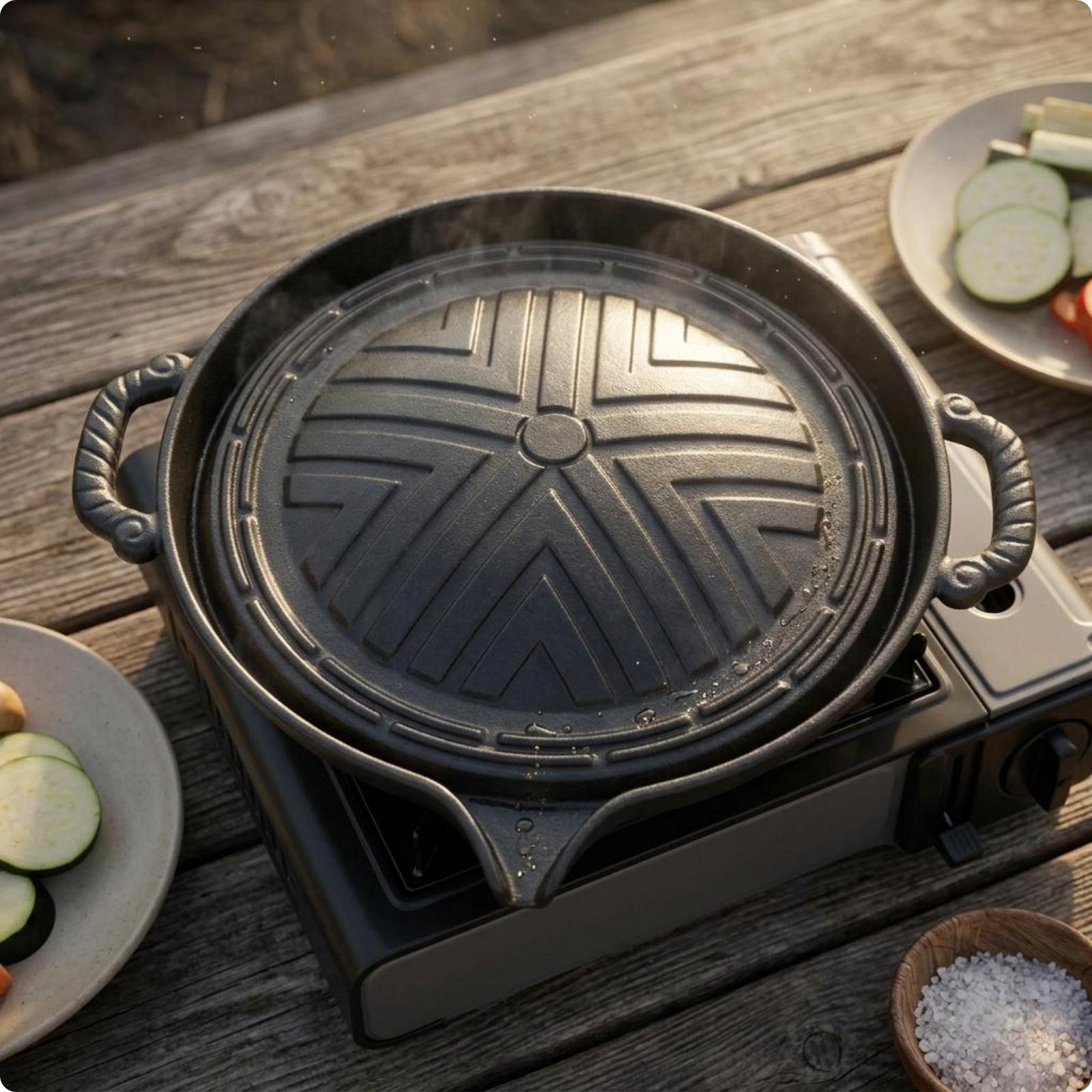 Skillet Cast Iron Camp - Sartén Ovalada de Hierro Fundido para