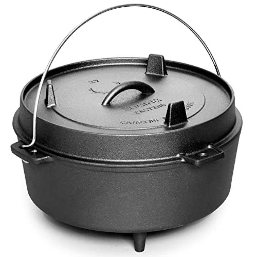 Skillet Cast Iron Camp - Olla de hierro fundido precurada con