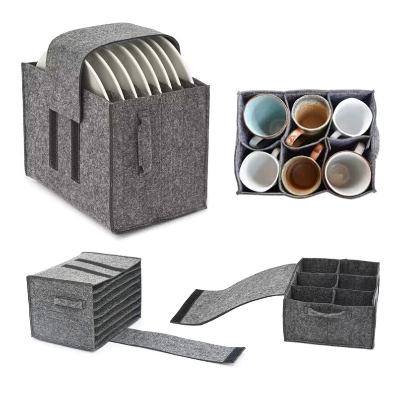 Camping Cooking Disc - Plato de fieltro, bolsa de almacenamiento