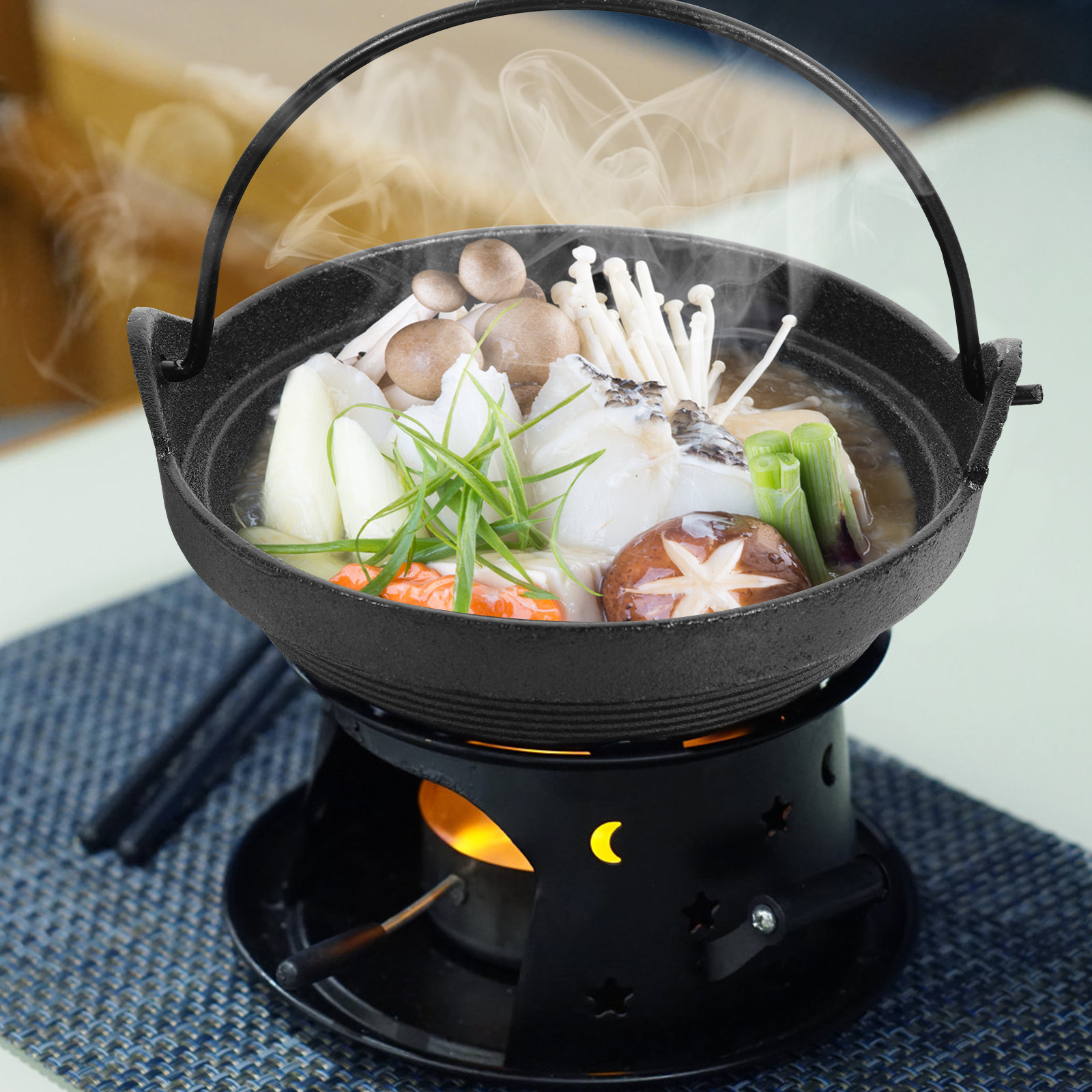 Japanese Camping Cooking - 1 juego de olla de hierro