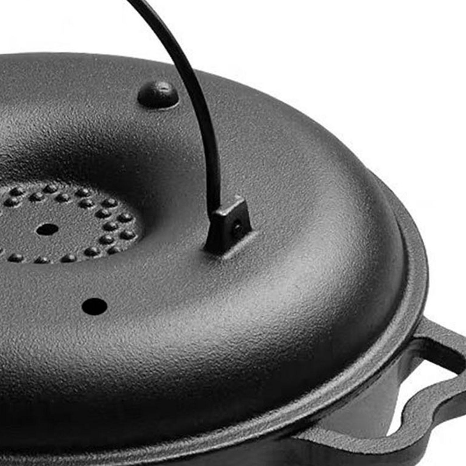 Skillet Cast Iron Camp - Bandeja para Asar Pavo, Olla Antiadherente