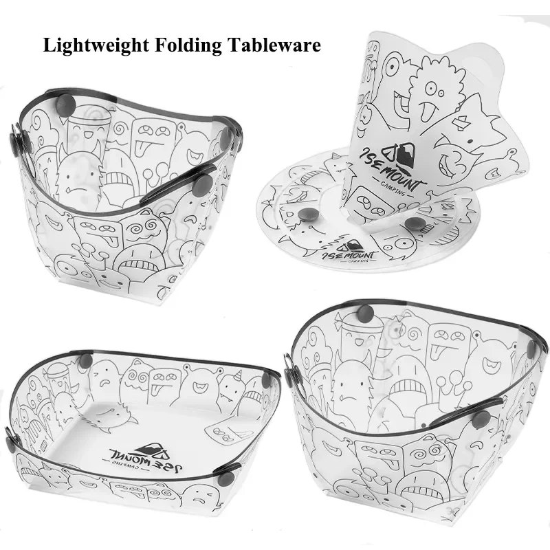 Camping Cooking Disc - Vajilla Plegable ligera para exteriores, tazón
