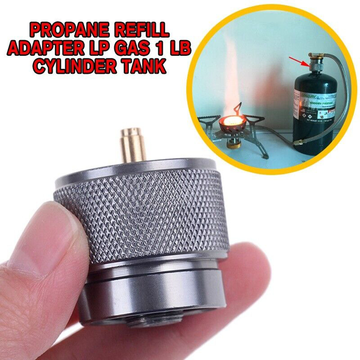 Camping Cooking Gas Canister - Adaptador de Recarga para Estufa de