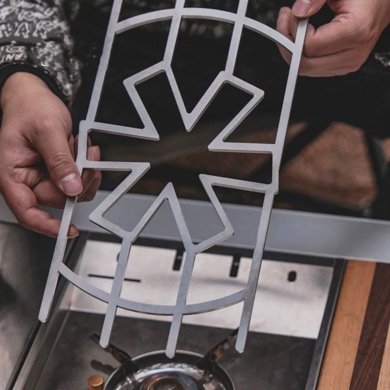 Camping Cooking Disc - Marco de estufa para acampar al
