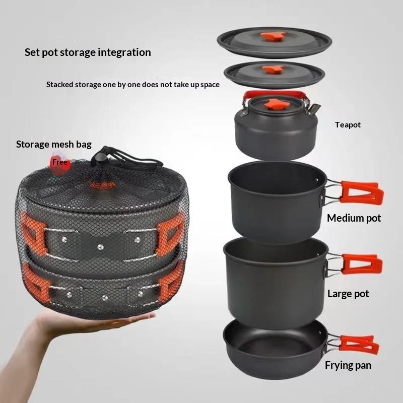 Camping Cooking Set Large - Juego de Utensilios de Cocina Portátiles