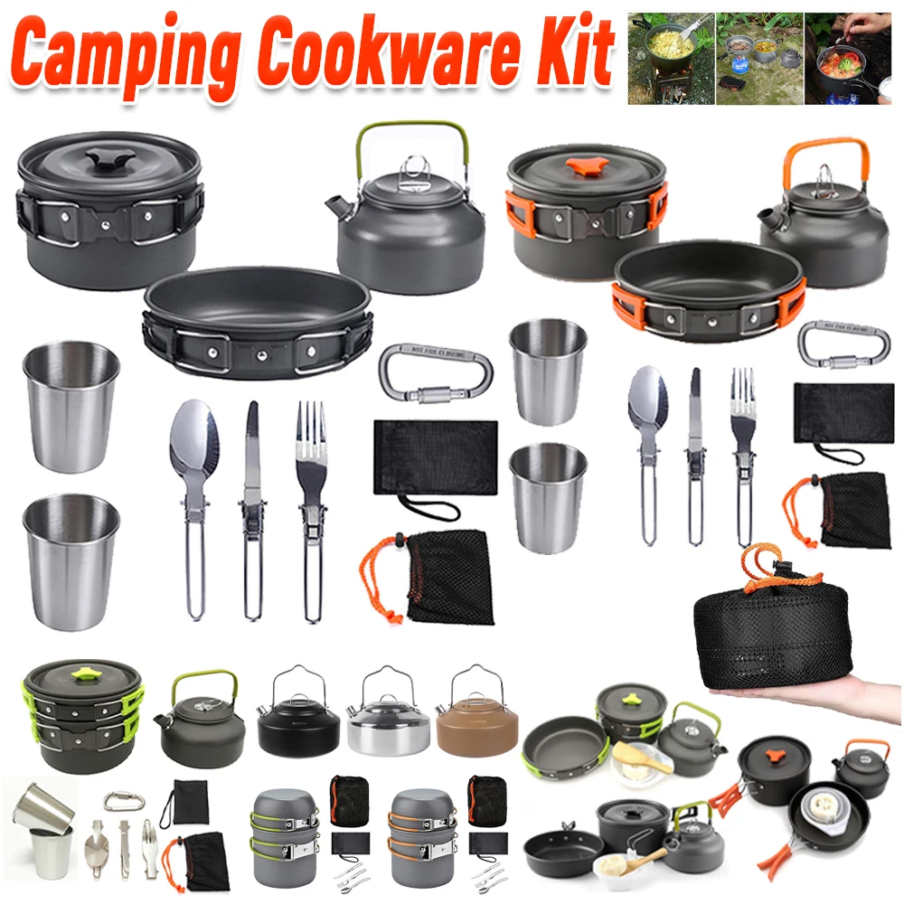 Camping Cooking Sets - Kit de utensilios de cocina para