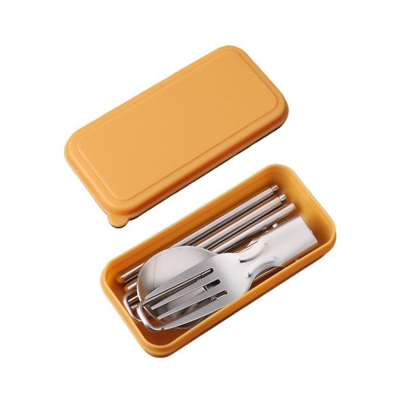 Camping Cooking Cutlery Set - Juego de Cubiertos Portátil de Acero