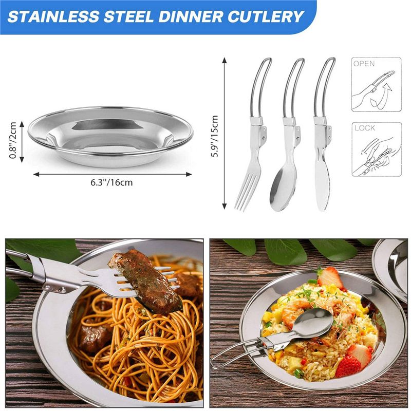 【COMPADORES】Utensilios de coci - Camping Cooking Sets reseña y precio
