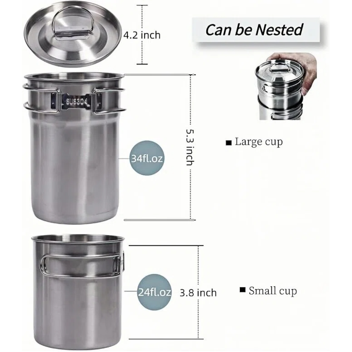 Tazas plegables para acampar,  - Camping Cooking Sets reseña y precio