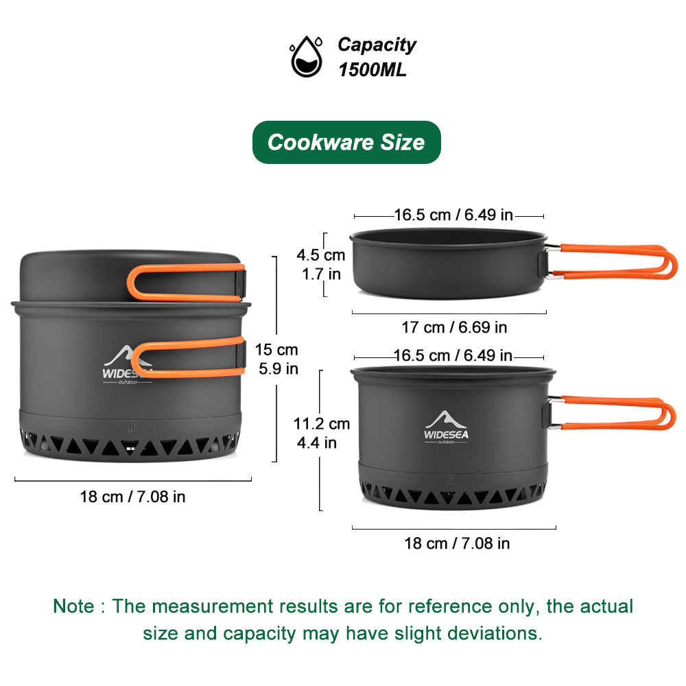 Vajilla para acampar, juego de - Camping Cooking Sets reseña y precio