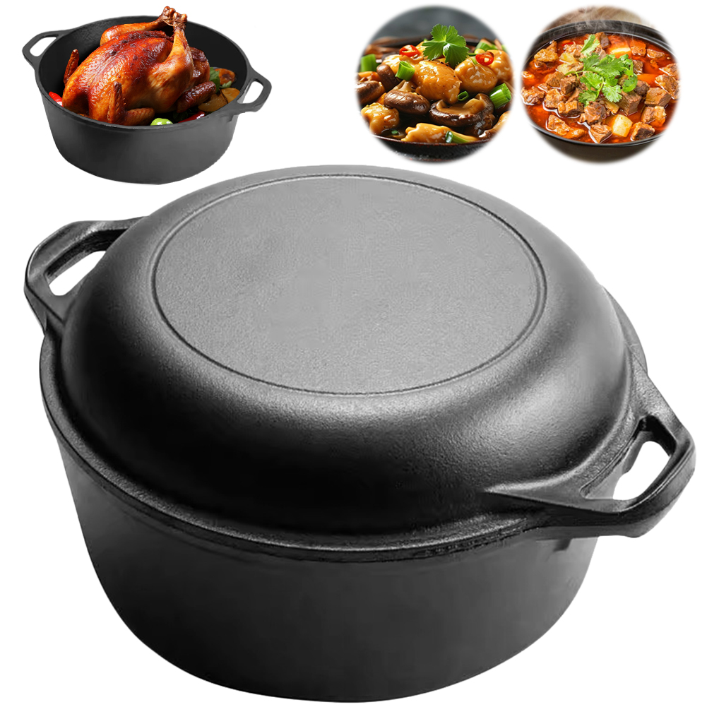 Olla Holandesa 2 en 1 de Hierr - Skillet Cast Iron Camp reseña y precio