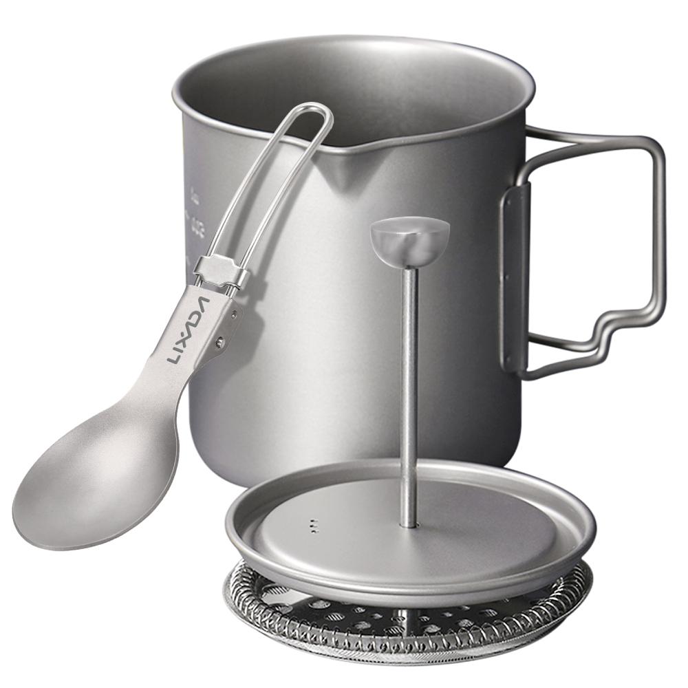 Lixada-taza de café de titanio - Camping Cooking Hardware reseña y precio