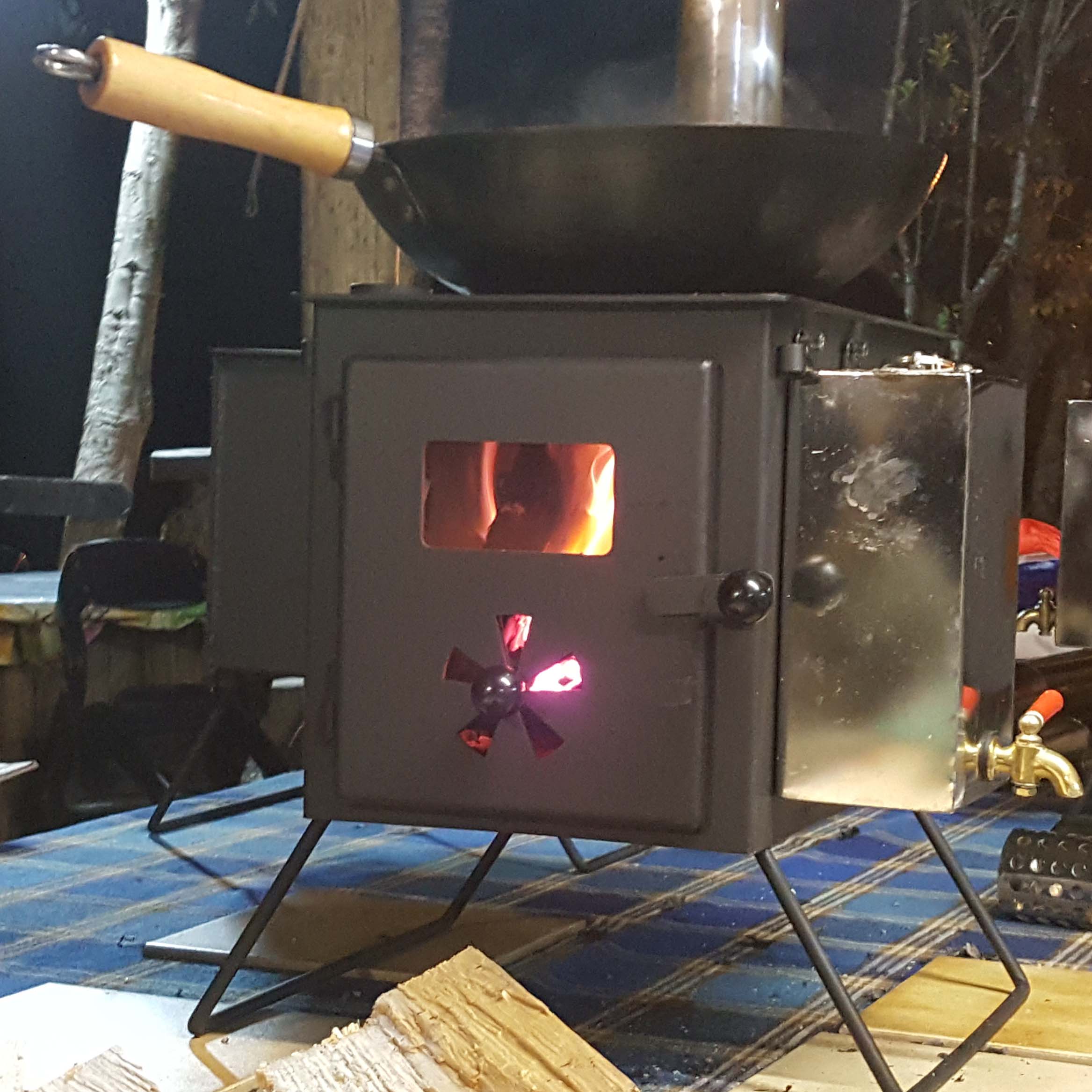 Estufa de leña pequeña para pi - Camping Cooking Fire Stove reseña y precio
