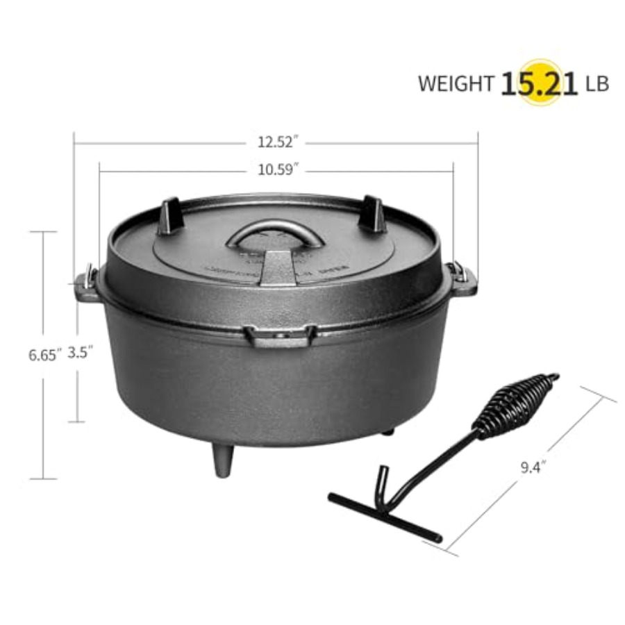 Olla de hierro fundido precura - Skillet Cast Iron Camp reseña y precio