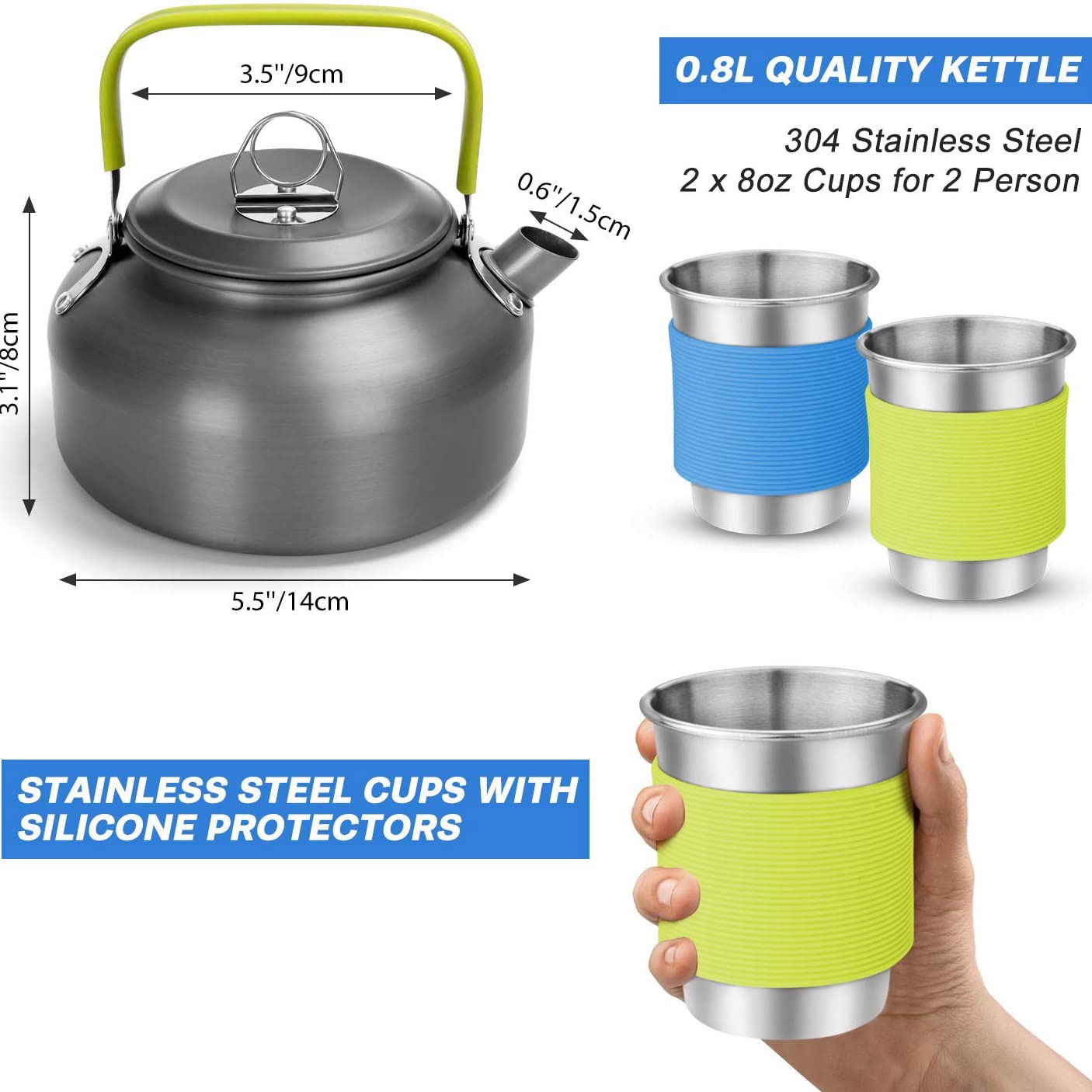 Juego Completo de Cocina para  - Camping Cooking Pot Set reseña y precio