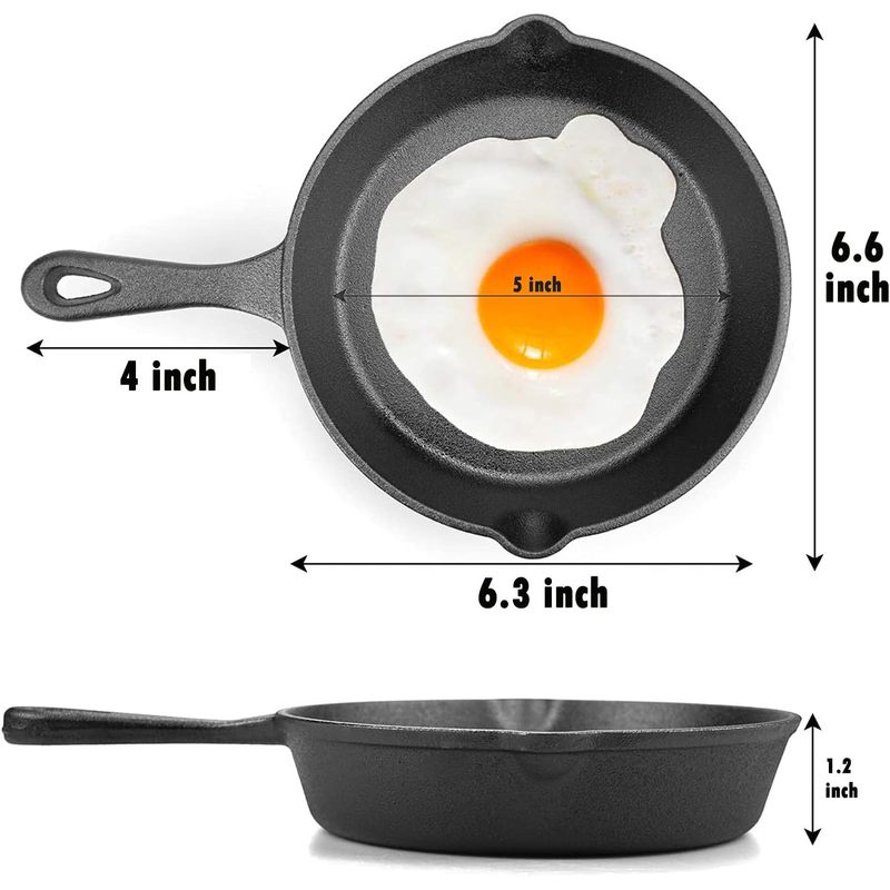 Sartén de hierro fundido de 6  - Skillet Cast Iron Camp reseña y precio