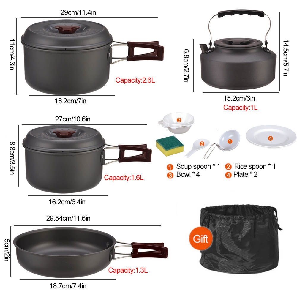 Juego de picnic de cocina al a - Camping Cooking Pot Set reseña y precio