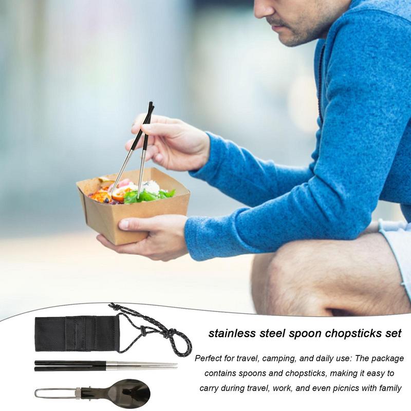 Palillos de cuchara plegables  - Camping Cooking Cutlery Set reseña y precio