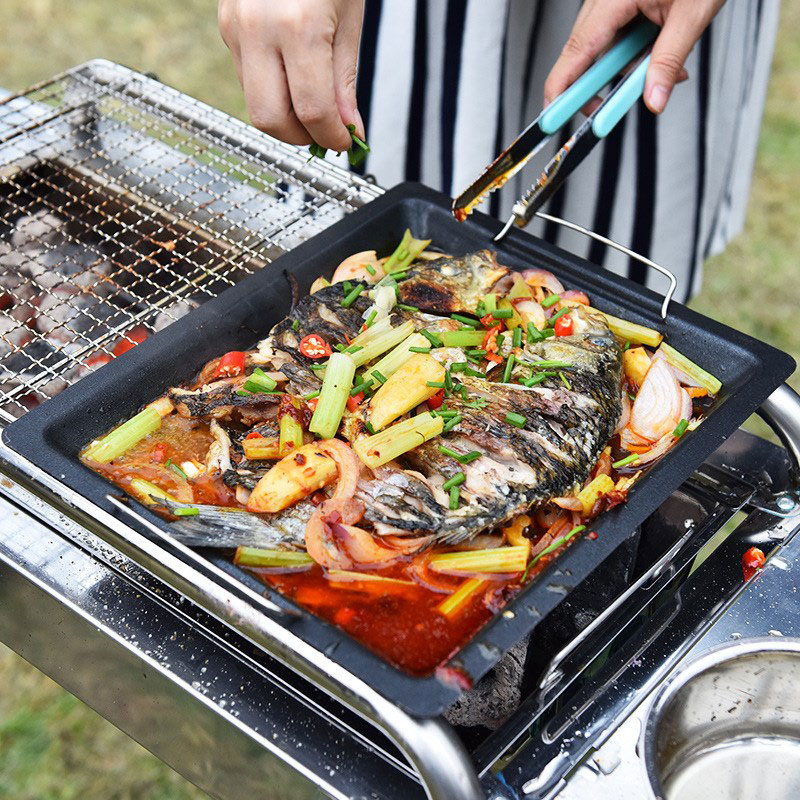 Sartén cuadrada gruesa para ex - Camping Cooking Sets reseña y precio
