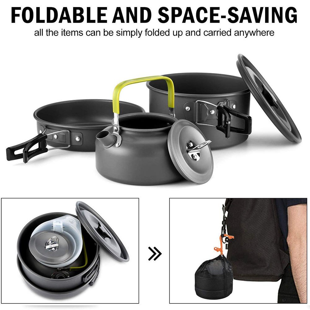 Juego de utensilios de cocina  - Camping Cooking Set Large reseña y precio