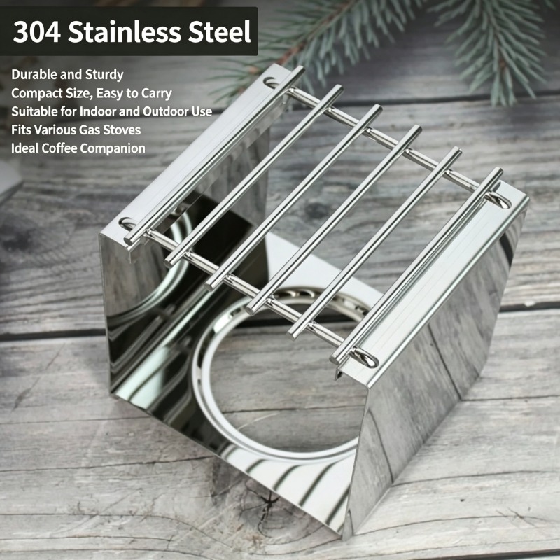 Soporte Cuadrado de Acero Inox - Camping Cooking Sets reseña y precio