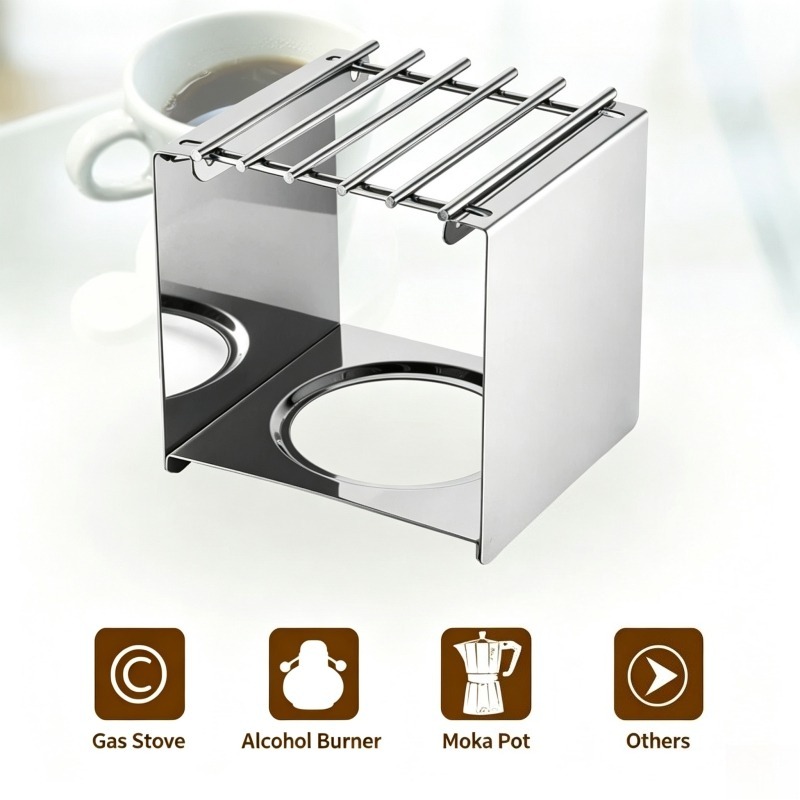 Soporte Cuadrado de Acero Inox - Camping Cooking Sets reseña y precio
