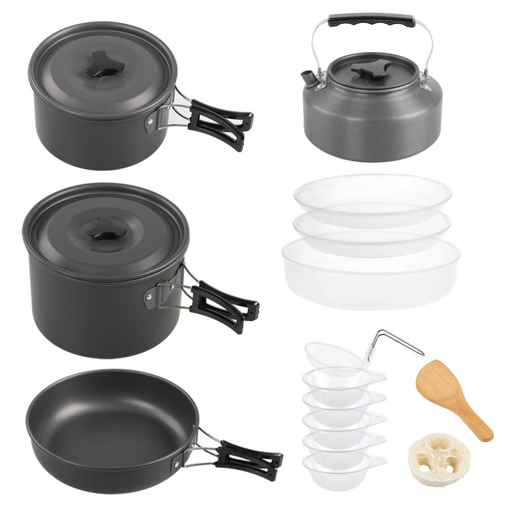 Juego de cocina grande para ex - Camping Cooking Set Large reseña y precio