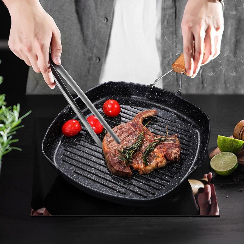Sartén cuadrada para asar carn - Skillet Cast Iron Camp reseña y precio