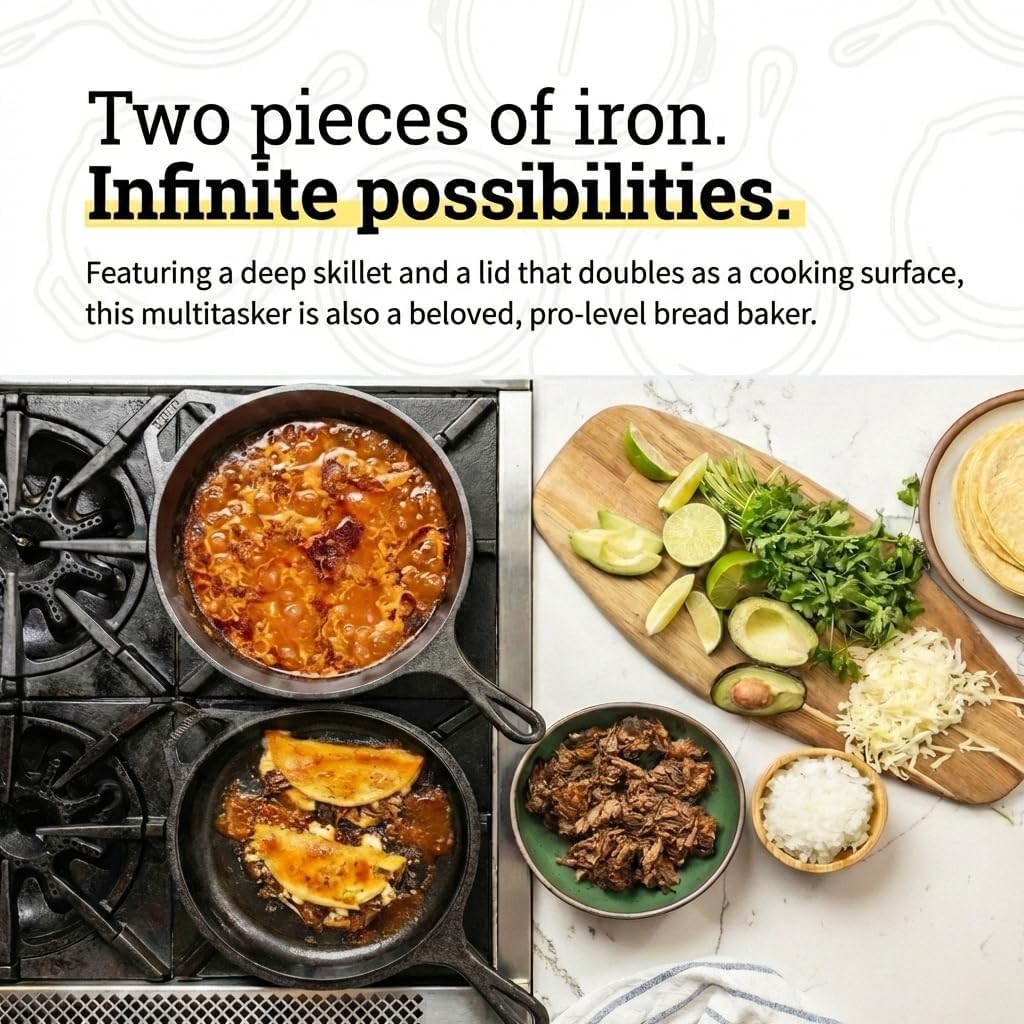 Olla Combinada de Hierro Fundi - Skillet Cast Iron Camp reseña y precio