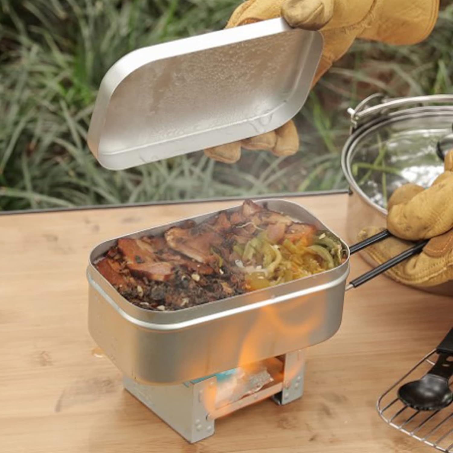 Asa plegable para caja Bento,  - Camping Outdoor Cooking Equipment reseña y precio