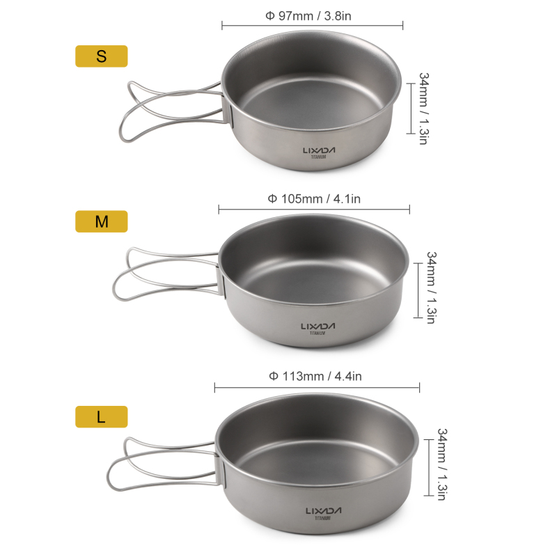 Lixada-cuencos de titanio ultr - Camping Cooking Disc reseña y precio