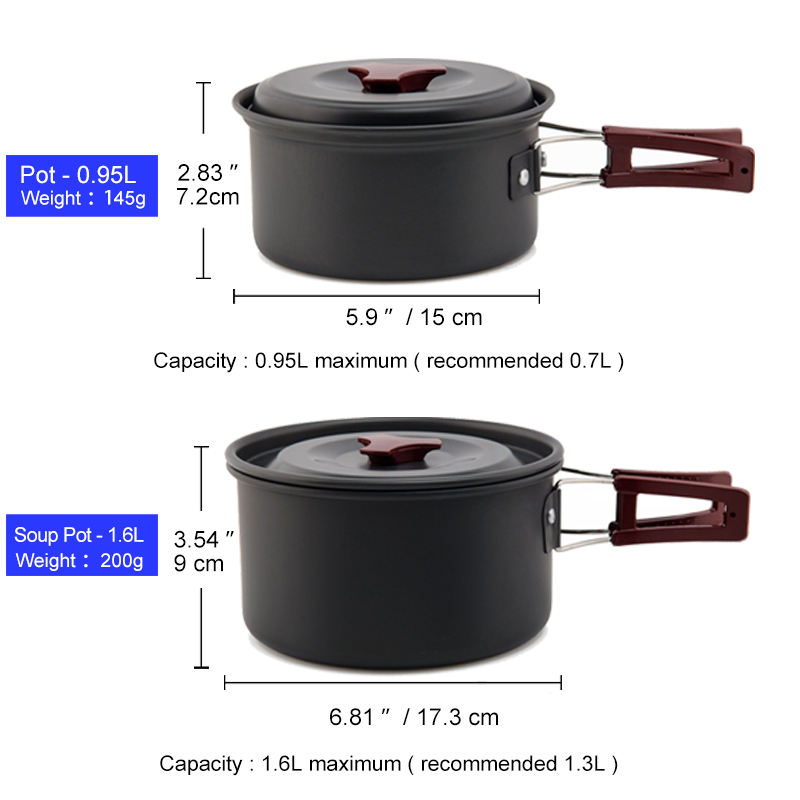 Widesea-Juego de utensilios de - Camping Cooking Set Large reseña y precio