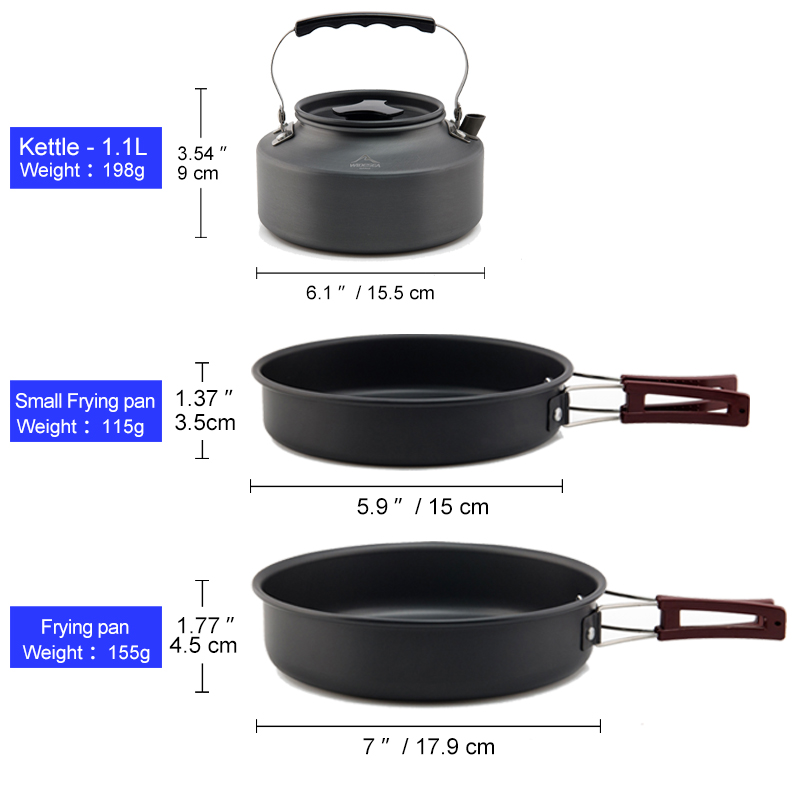 Widesea-Juego de utensilios de - Camping Cooking Set Large reseña y precio