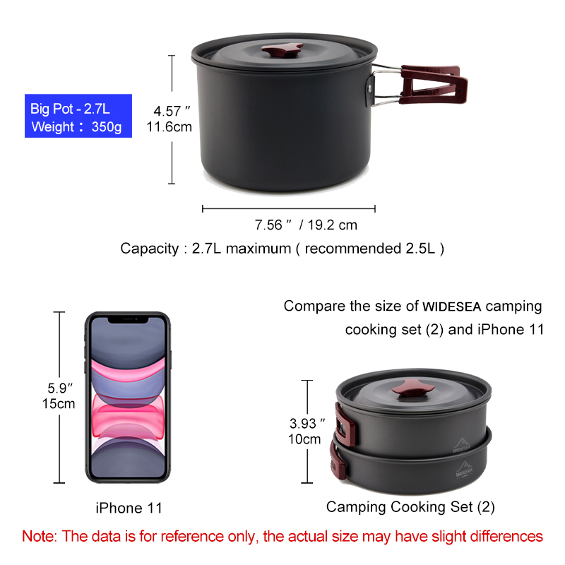Widesea-Juego de utensilios de - Camping Cooking Set Large reseña y precio
