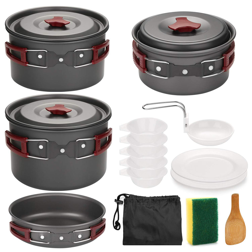 Kit de utensilios de cocina pa - Camping Cooking Pot Set reseña y precio