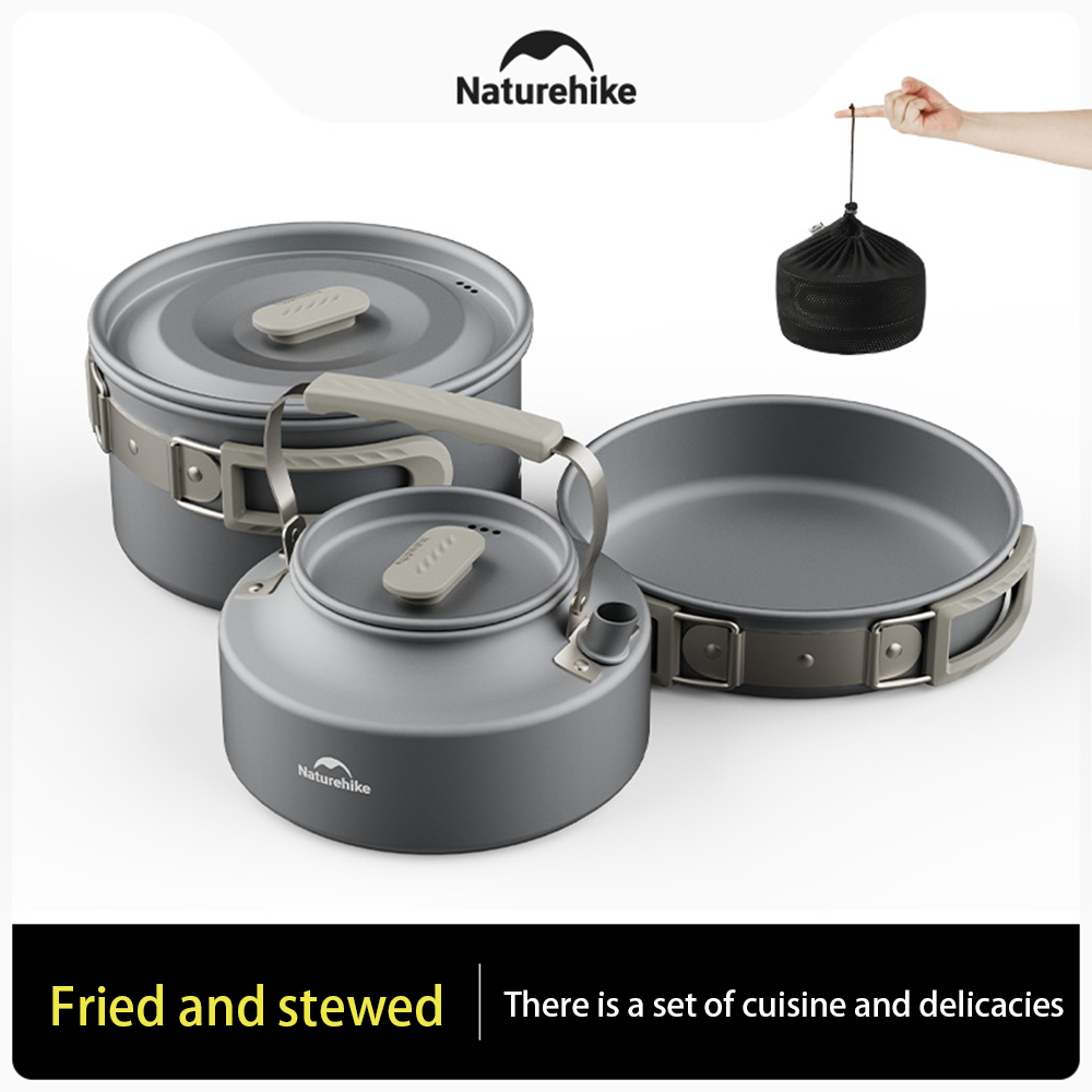 Naturehike-Juego de ollas al a - Camping Cooking Sets reseña y precio