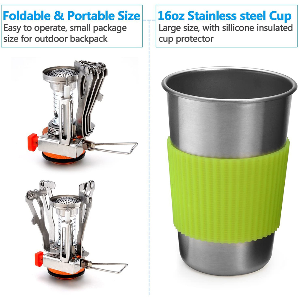 Kit de utensilios de cocina pa - Camping Cooking Pot Set reseña y precio
