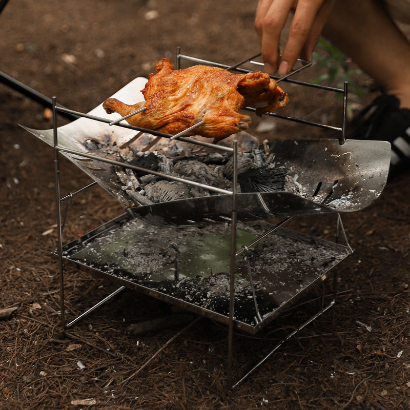 Estufa de leña para acampar, e - Camping Cooking Fire Stove reseña y precio