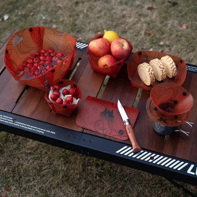 Vajilla plegable para acampar, - Camping Cooking Disc reseña y precio